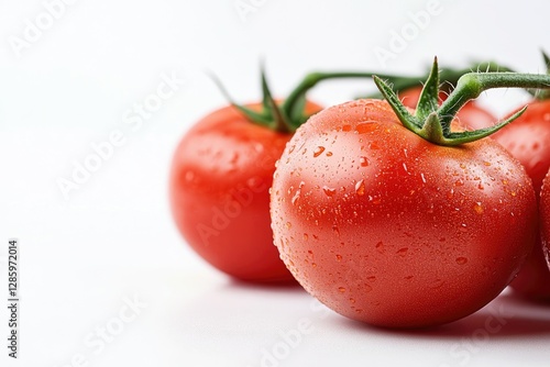 Wallpaper Mural Fresh Tomatoes Close-up on White Background Torontodigital.ca