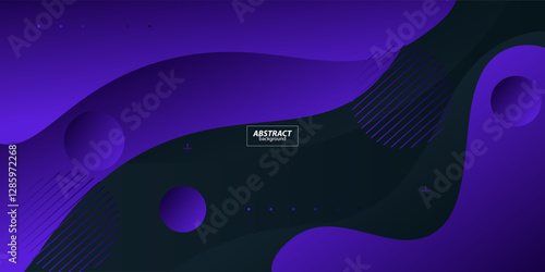 Modern blue geometric business banner design. Creative banner design with wave shape as template. Simple horizontal banner. Vector Eps10