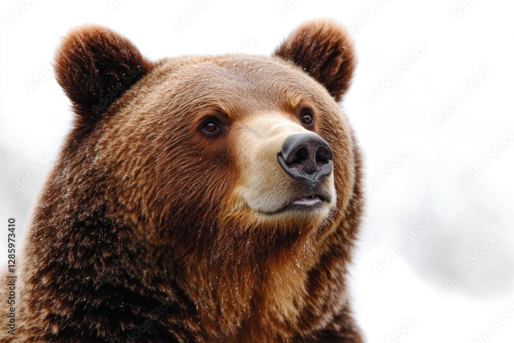 Fototapeta premium Close-up shot of a brown bear's face, showing its distinctive features