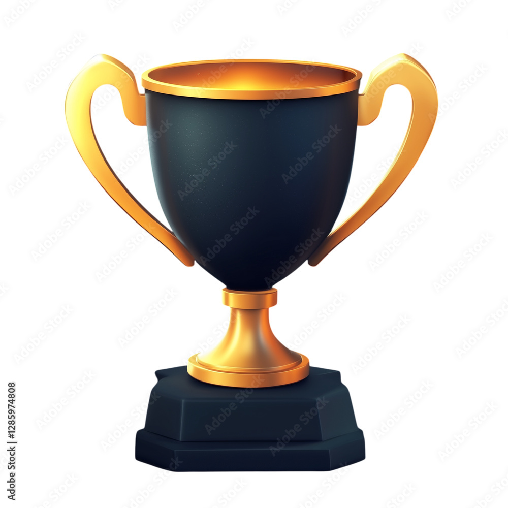 Cartoon golden trophy cup 3d render icon Winner prize bonus for first place in game sport award business success concept Gold goblet on purple pedestal isolated on background Cartoon golden trophy cup 3d render icon Winner prize bonus for first place in game sport award business success concept Gold goblet on purple pedestal isolated on background