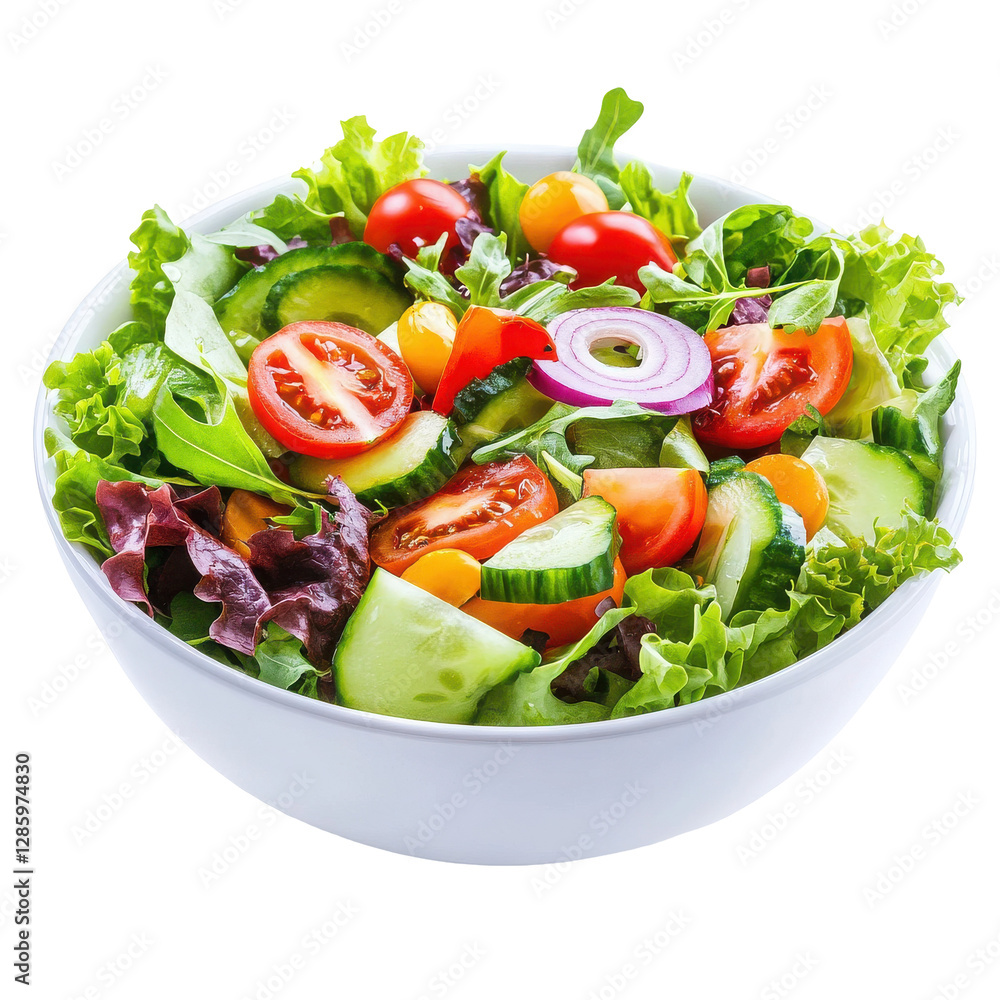 Fresh Vegetable Salad Bowl Cucumbers Tomatoes Red Onion Lettuce Mix Fresh Vegetable Salad Bowl Cucumbers Tomatoes Red Onion Lettuce Mix