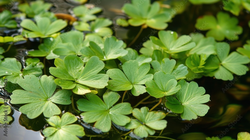 Captivating Shallow - Focus Reflection of Green Leaves in the Water Captivating Shallow - Focus Reflection of Green Leaves in the Water