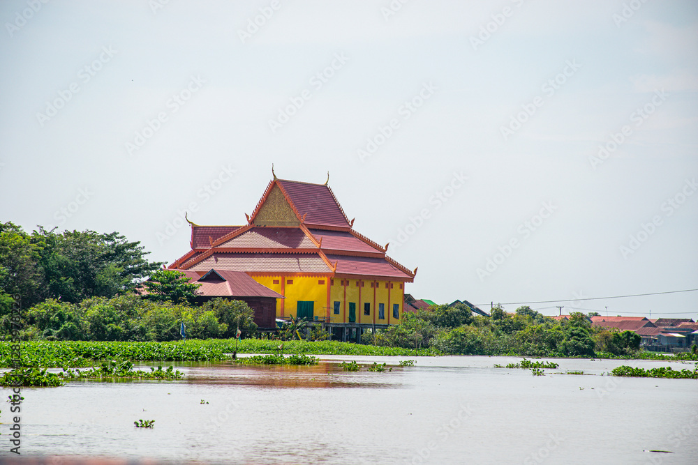 The Floating Village houses on Tonle Sap Lake in Siem Reap, Cambodia. The Floating Village houses on Tonle Sap Lake in Siem Reap, Cambodia.