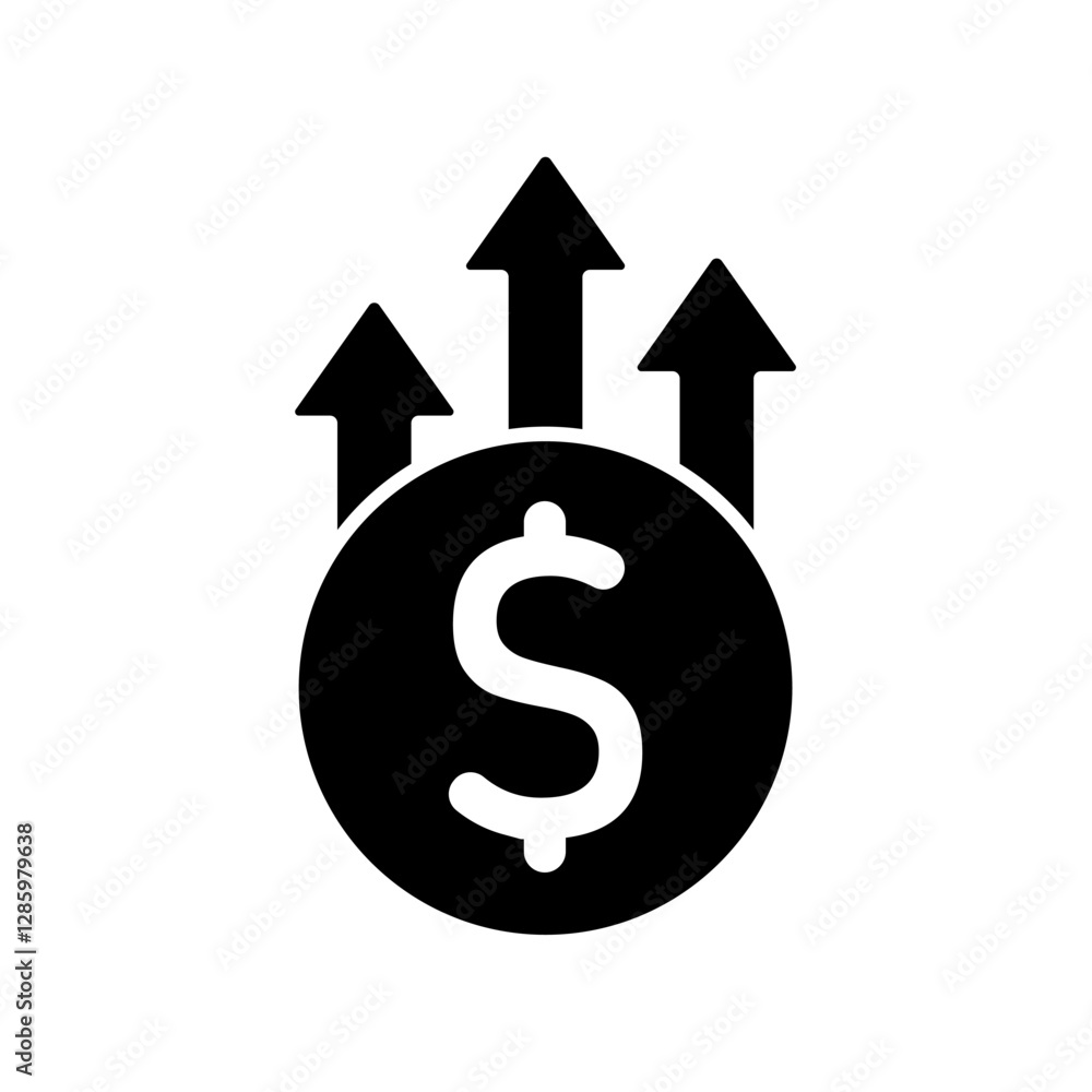 Icon a profit, isolated against a clean background. Icon a profit, isolated against a clean background.