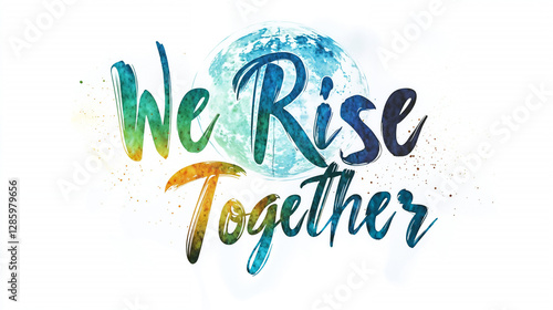  Inspirational watercolor typography with 