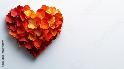 Wallpaper Mural Heart Shaped Rose Petals on White Background Torontodigital.ca