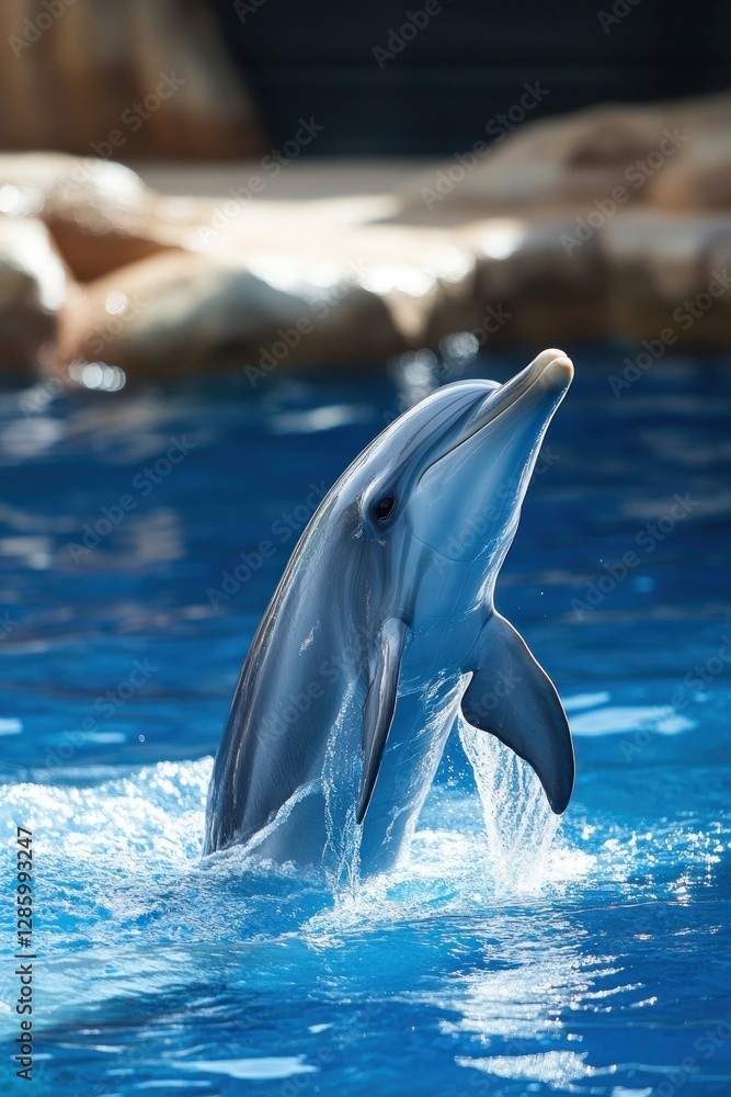 Obraz premium Enhancing dolphin habitat in realistic marine photos for conservation efforts