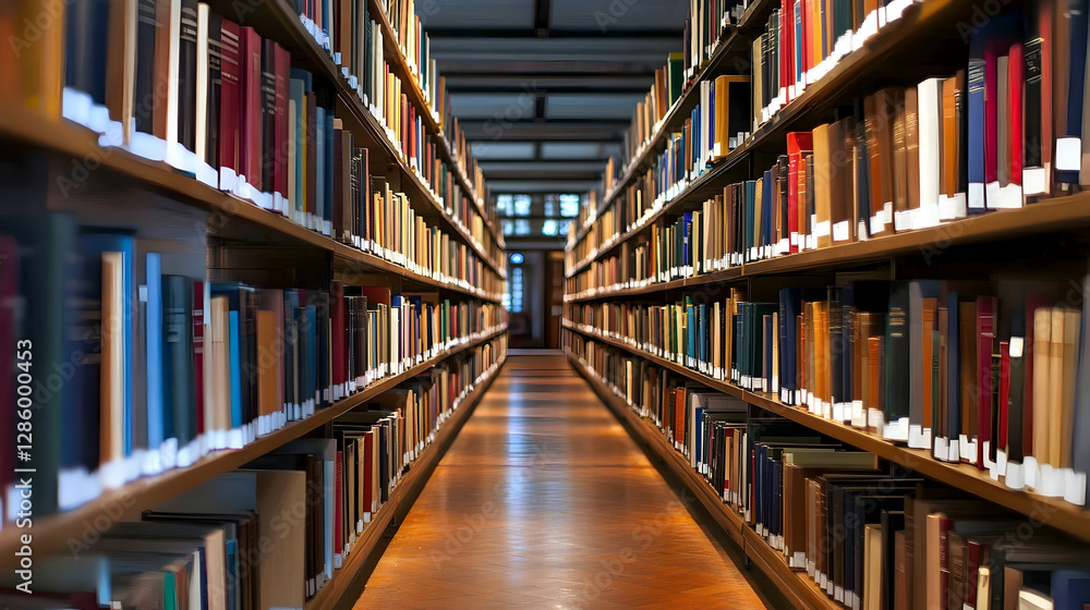 Educational institution repository filled with bound knowledge resources - Educational institution repository filled with bound knowledge resources -