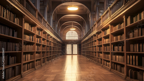 Wallpaper Mural Educational institution repository filled with bound knowledge resources  -   Torontodigital.ca