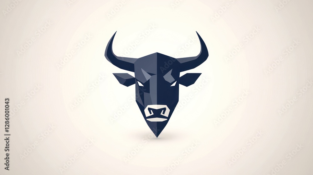 Abstract bull's head graphic design, suitable for logo or icon Abstract bull's head graphic design, suitable for logo or icon