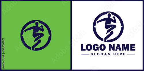 Self-Defense Class icon Martial arts training Personal protection course Combat skills workshop flat logo sign symbol editable vector