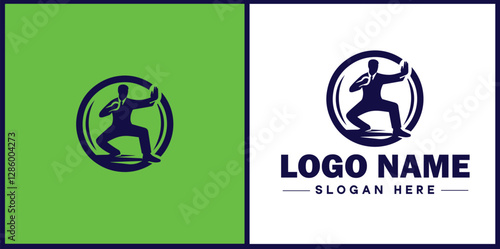 Self-Defense Class icon Martial arts training Personal protection course Combat skills workshop flat logo sign symbol editable vector