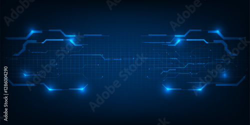Abstract technology background. Futuristic digital space technology concept.	