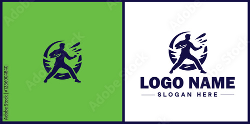 Self-Defense Class icon Martial arts training Personal protection course Combat skills workshop flat logo sign symbol editable vector