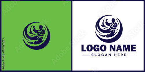 Self-Defense Class icon Martial arts training Personal protection course Combat skills workshop flat logo sign symbol editable vector