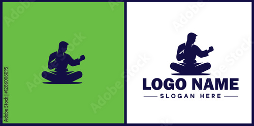Self-Defense Class icon Martial arts training Personal protection course Combat skills workshop flat logo sign symbol editable vector