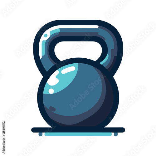 Kettlebell Sports Fitness Equipment Vector Illustration Design