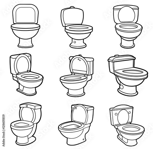 Toilet silhouette vector illustration