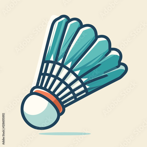 Colorful Badminton Shuttlecock Vector Art for Sports Enthusiasts