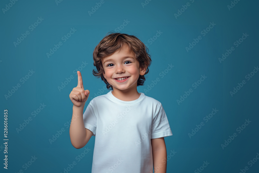 Little boy over isolated colorful background pointing up Little boy over isolated colorful background pointing up