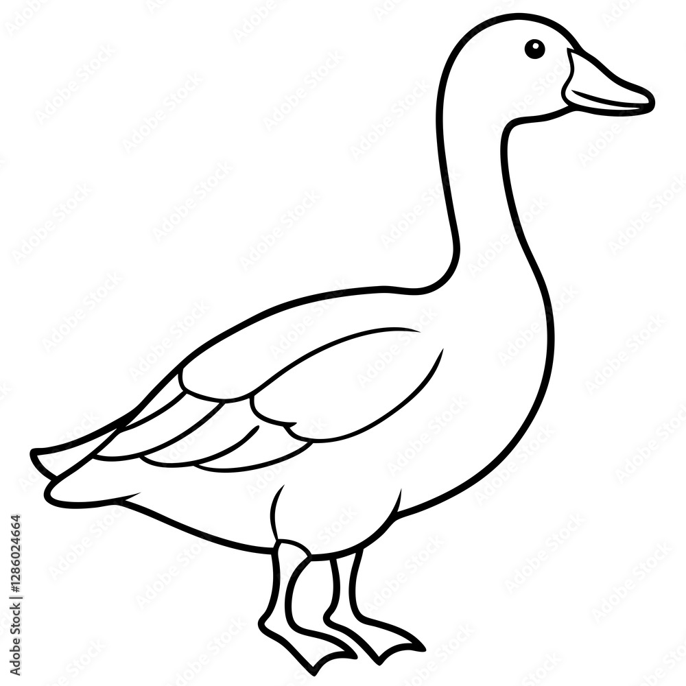 Graceful Goose Linework Graceful Goose Linework