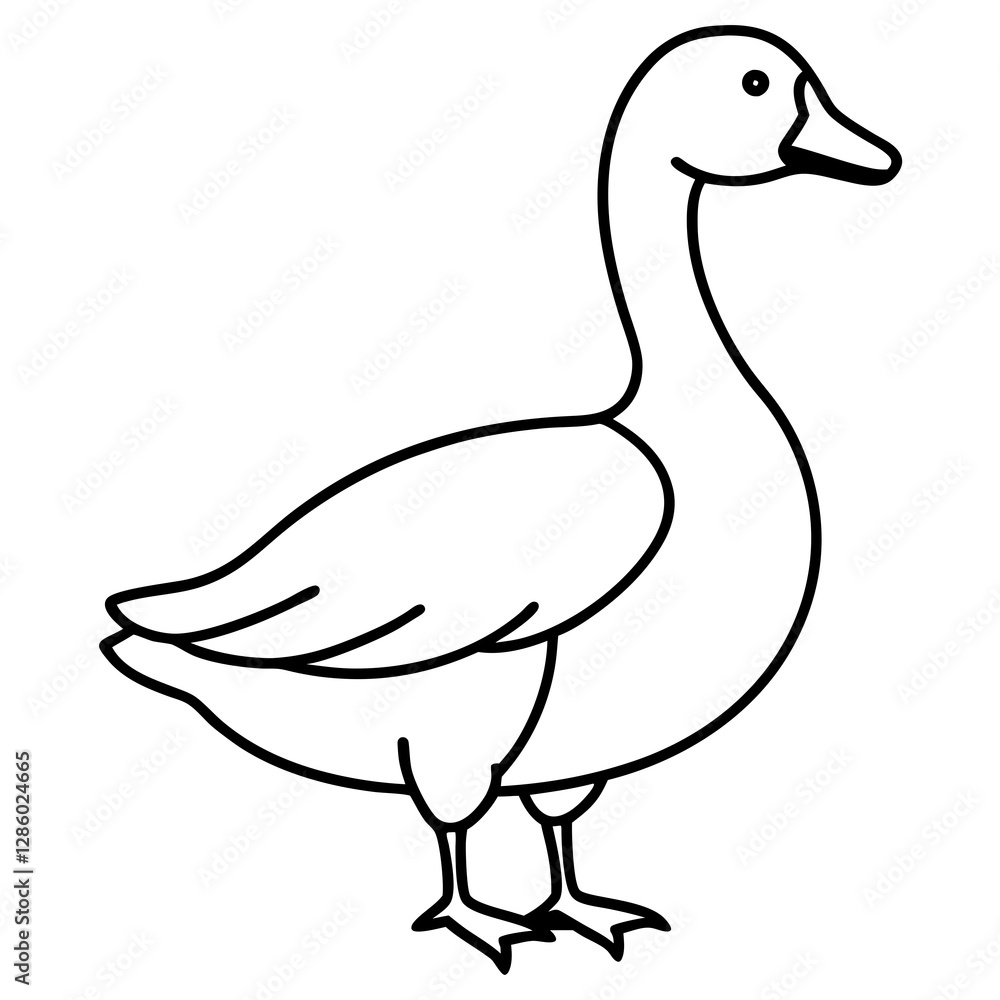 Graceful Goose Linework Graceful Goose Linework