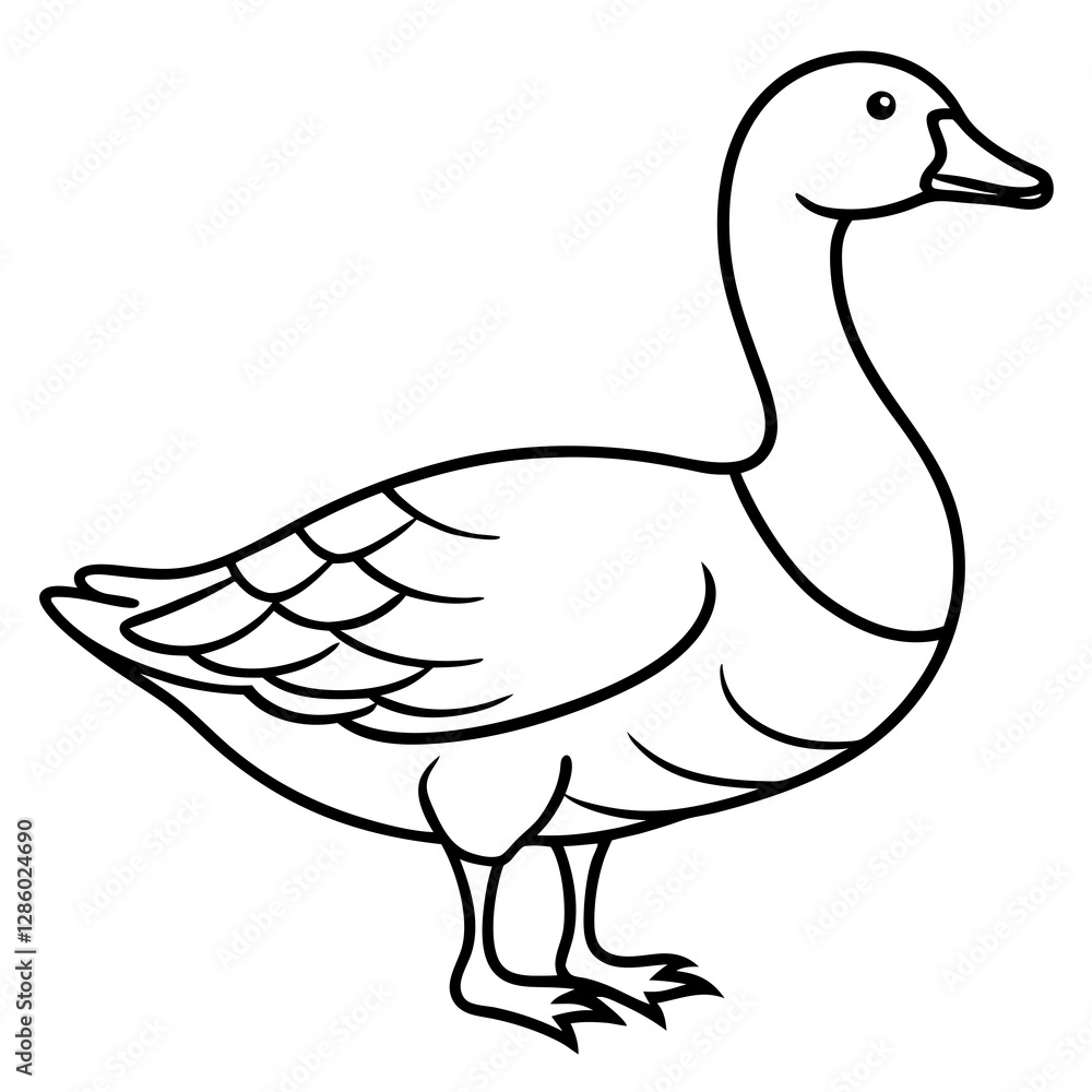 Graceful Goose Linework