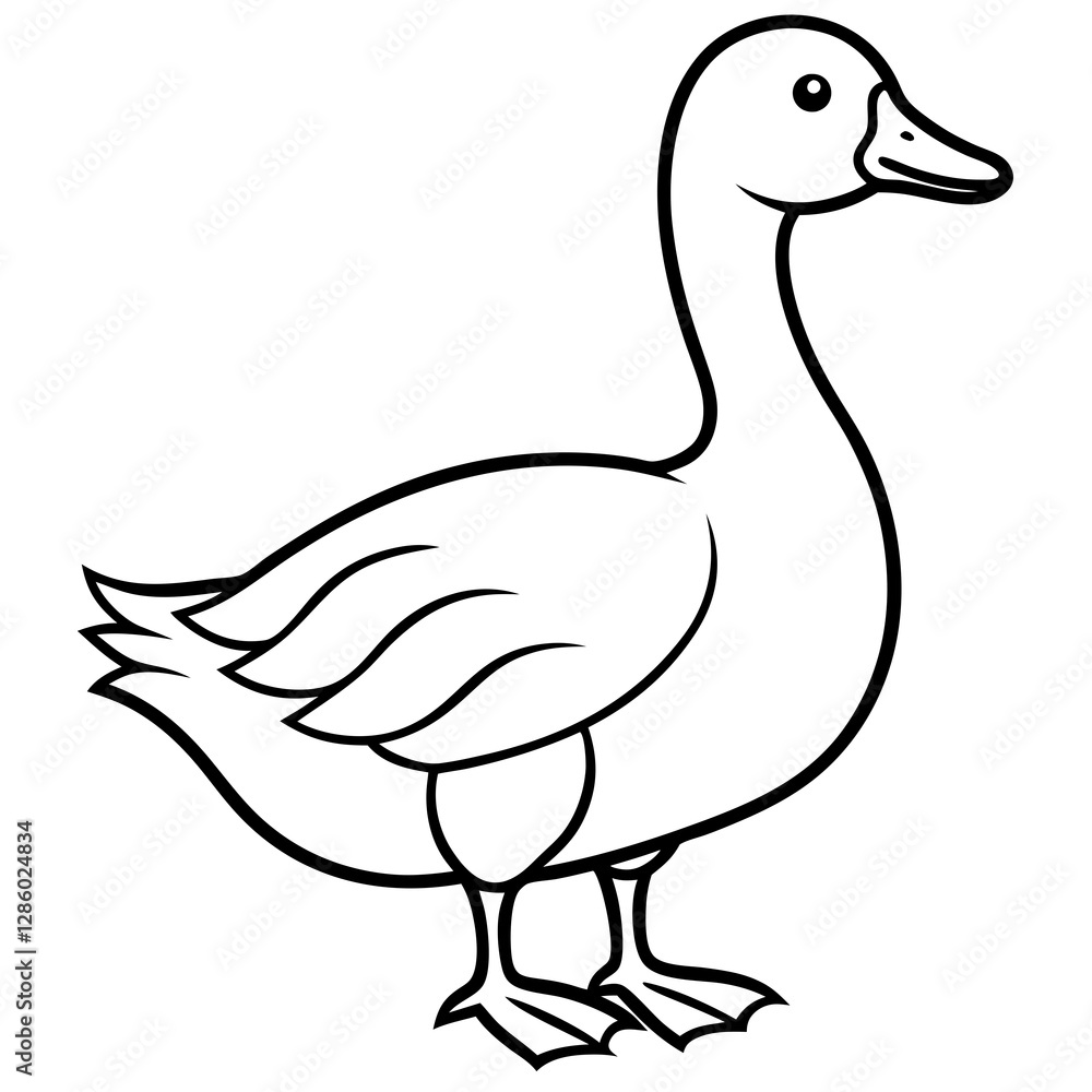 Graceful Goose Linework Graceful Goose Linework