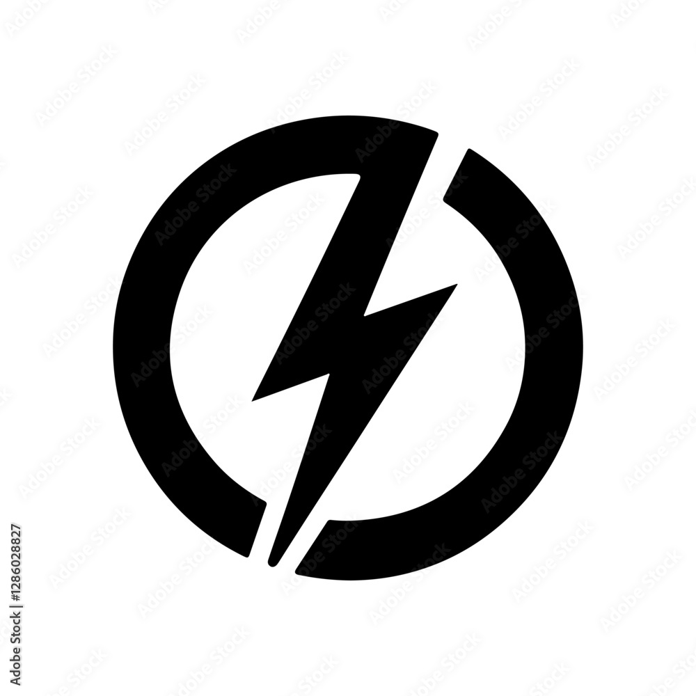 Power lightning logo vector icon Power lightning logo vector icon