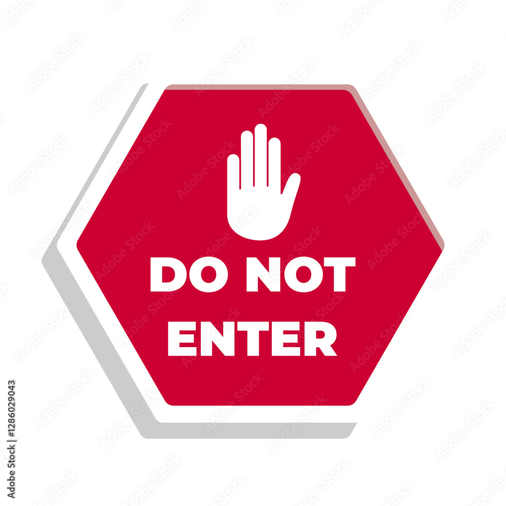 flat design do not enter signage vector illustration flat design do not enter signage vector illustration