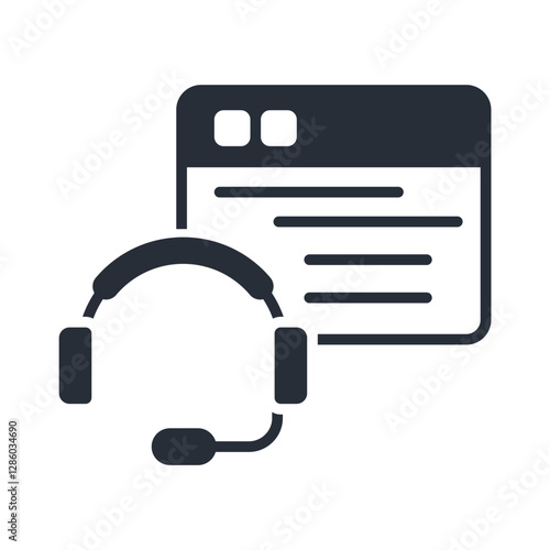 virtual assistant icon. vector.Editable stroke.linear style sign for use web design,logo.Symbol illustration.