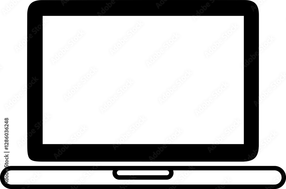 computer monitor laptop on white computer monitor laptop on white