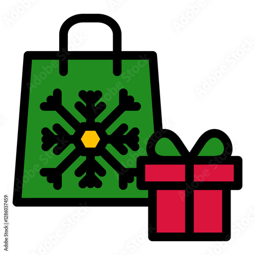 shopping, festive, ribbon, wrapping, carrying
