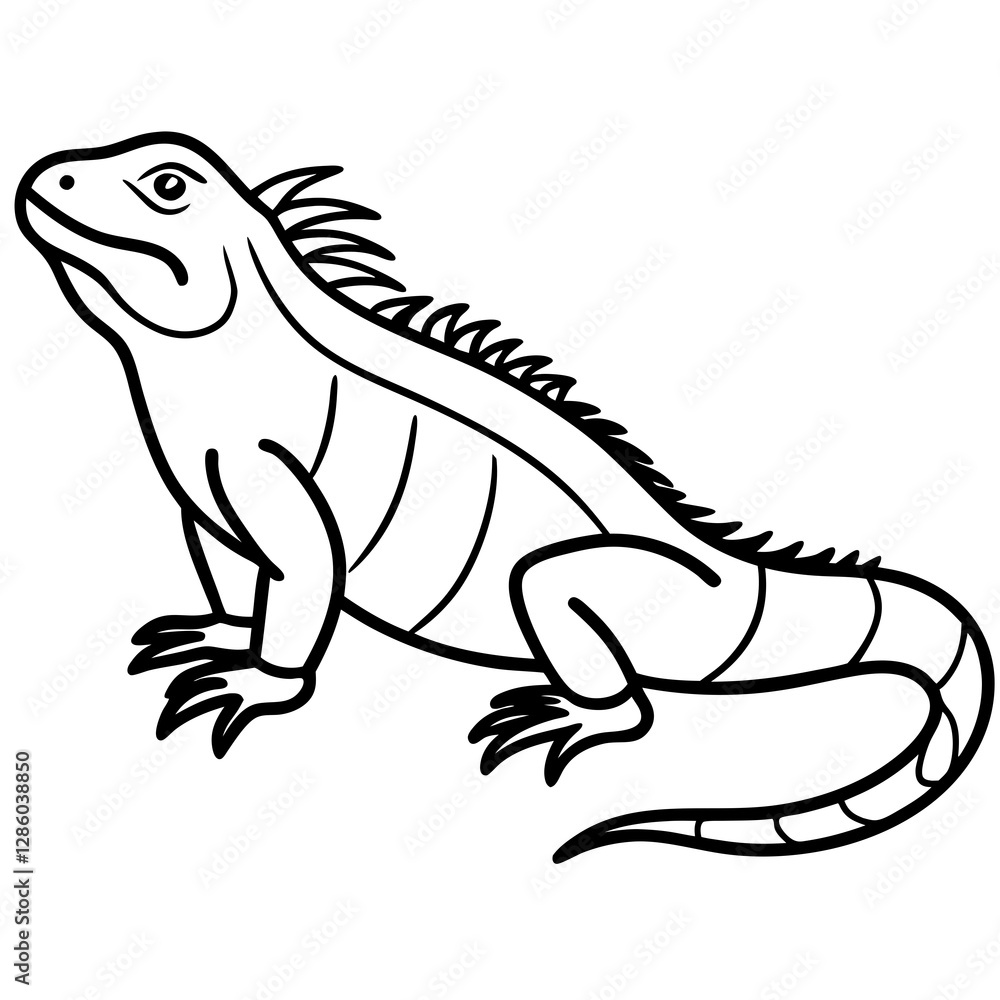 Obraz premium Iguana Silhouette Art