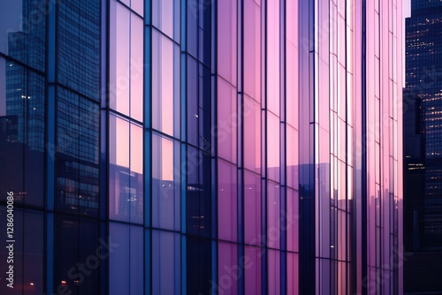 Wallpaper Mural Glass Facade at Dusk Torontodigital.ca