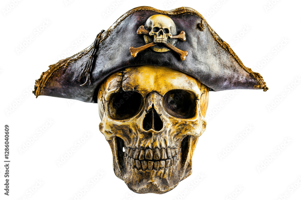 Fototapeta premium Pirate skull display home decor 3d art studio creative