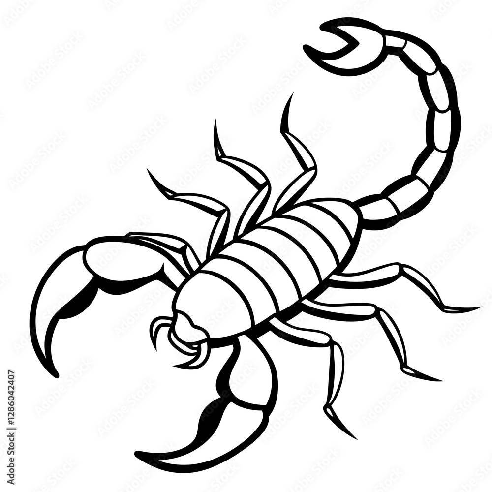 Fototapeta premium Minimal Scorpion Stroke