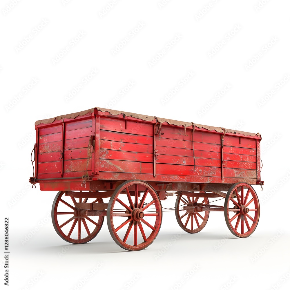Fototapeta premium old red wagon