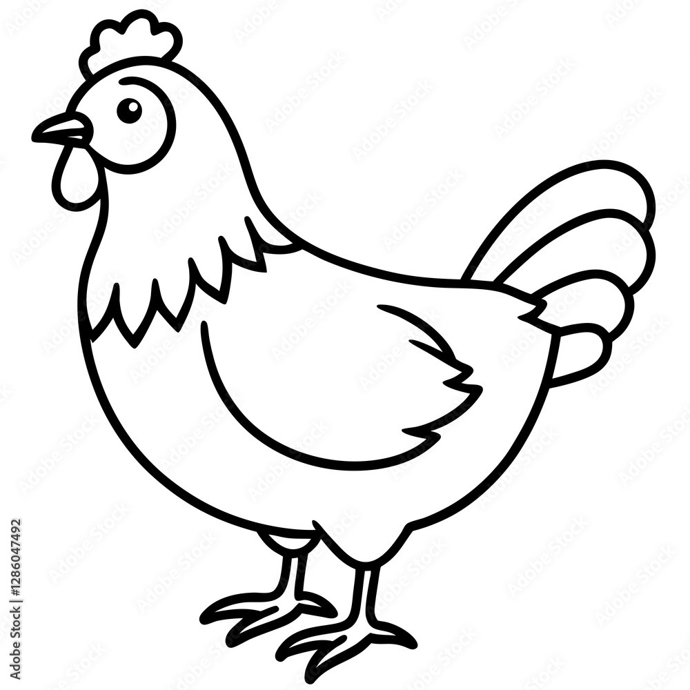 Minimalist Chicken Vector Minimalist Chicken Vector