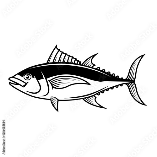 Tuna fish. Design elements in vector.