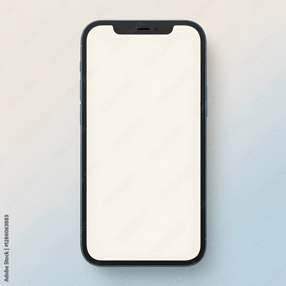 A white smartphone with a blank screen on a white table with office items like a clipboard, notepad, and document around it A white smartphone with a blank screen on a white table with office items like a clipboard, notepad, and document around it