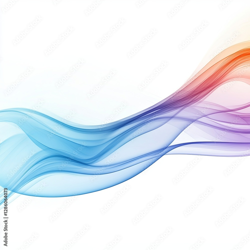 Fototapeta premium flowing abstract representation of red smoke or vapor against a white background. creating a dynamic and ethereal effect this visual can be used for artistic purposes. backgrounds. or as a design elem