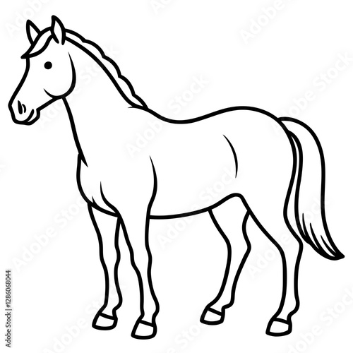 Wallpaper Mural Modern Horse Line Sketch Torontodigital.ca