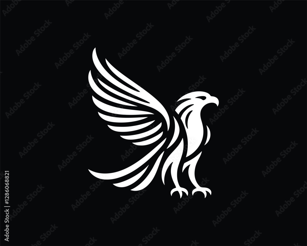 Eagle bird logo design icon symbol vector illustration. Eagle bird logo design icon symbol vector illustration.
