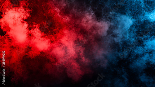 Abstract colorful smoke design background with red and blue hues for a design element