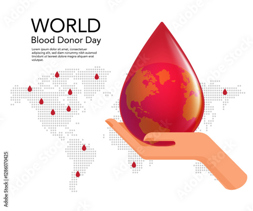 Blood donation concepts Vector poster templates with illustration