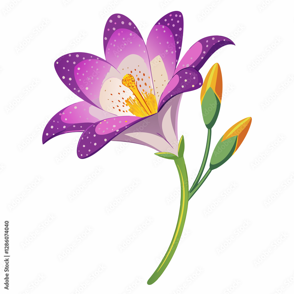 Naklejka premium speckled freesia bloom