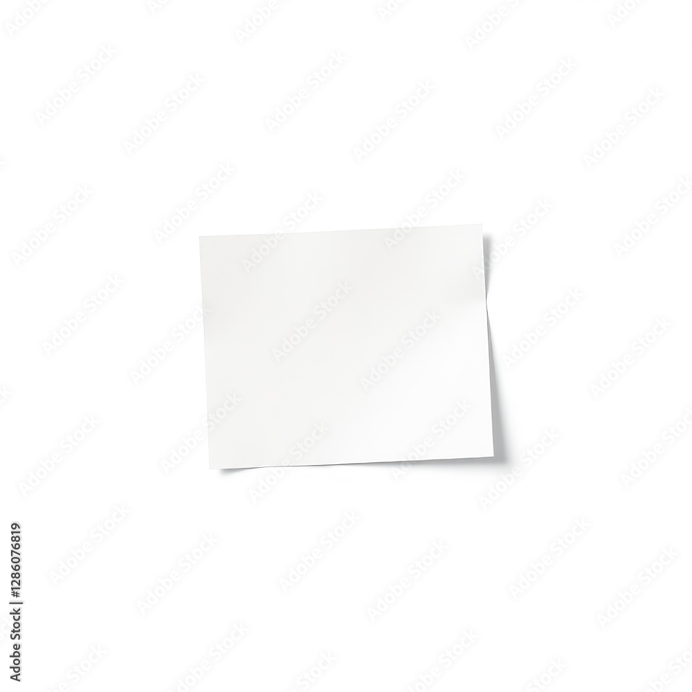 Note paper with a push pin, Reminder Note on white Background Note paper with a push pin, Reminder Note on white Background