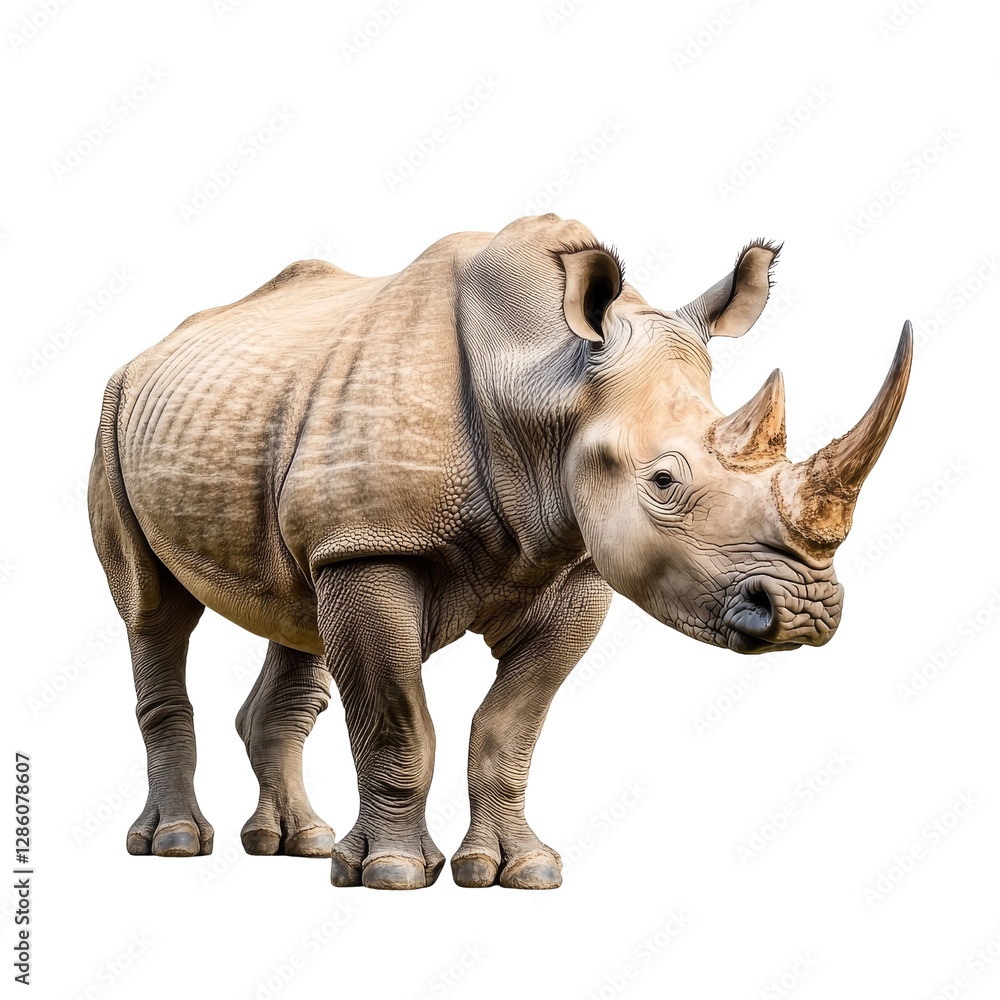 Obraz premium Wildlife reserve rhinos portraits and conservation efforts