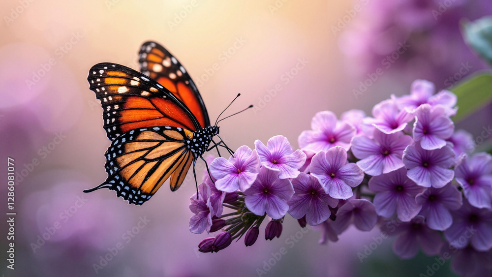 Butterfly on Purple Flowers: Mother's Day Greeting Card Design, Nature-Inspired Marketing for Florists Butterfly on Purple Flowers: Mother's Day Greeting Card Design, Nature-Inspired Marketing for Florists